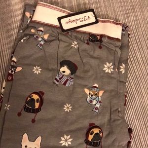 P.J.Savage winter dog pajama pants size small